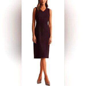 Reiss Jade Tailored Dress Burgundy Size UK10/US6